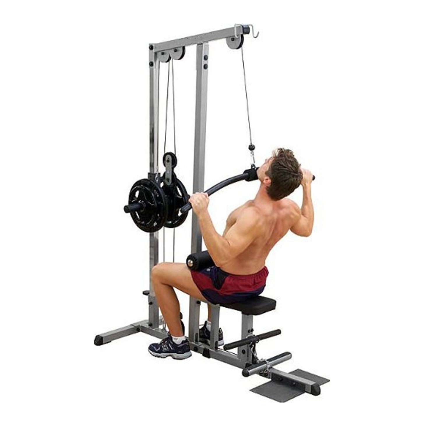 Multi-Function Cable Pulley Machine – High & Low Lat Station with Adjustable Seat for Strength Training and Full-Body Home Gym Workouts