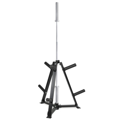 Heavy-Duty Steel Weight Rack – Vertical Plate & Dumbbell Storage Stand with 300kg Load, 6 Clamps for Home Gym Barbell Organization