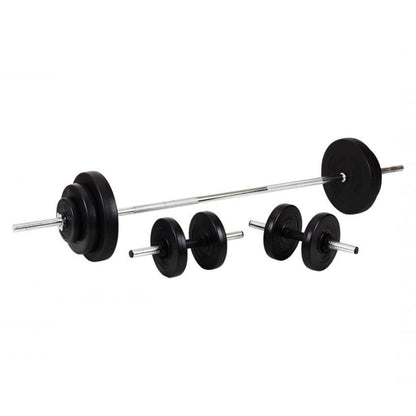 Premium 65kg Iron Weightlifting Kit | Convertible Dumbbell & Barbell Set with Anti-Slip Handles | Space-Saving Strength Gear for Full-Body Workouts at Home for Men and Women