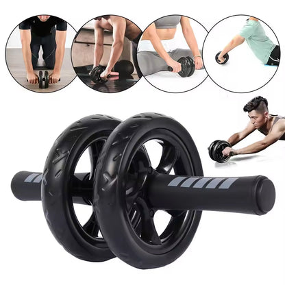Level Up Core Workouts with Dual-Wheel Ab Roller Set – Includes Extra-Thick Knee Mat for Comfort & Stability, Perfect for Strength Training at Home or the Gym