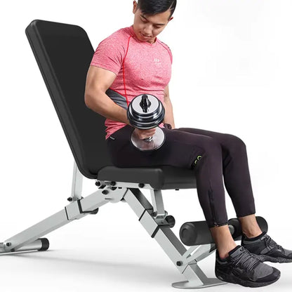Full-Body Workout Bench with Barbell Rack & Dip Station | Multi-Angle Strength Training Bench for Core, Press & Lifting | Ideal for Home Gym Setups