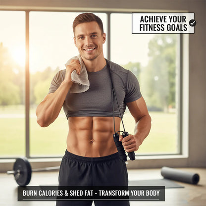 Boost Cardio Endurance with This Sleek Adjustable Skipping Rope – Built for Speed, Durability, and High-Intensity Workouts at Home or in the Gym