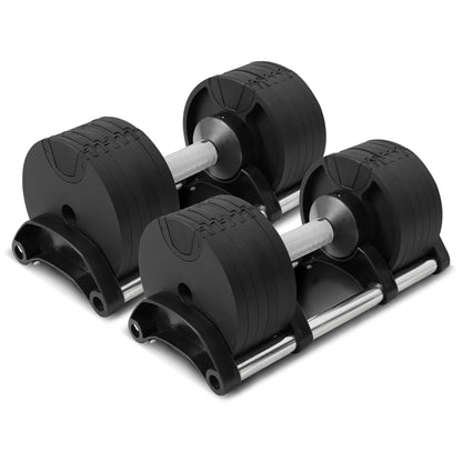 Premium Adjustable Steel Dumbbell 24–45kg – Smooth Dial Weights with Anti-Slip Grip for Strength Training, Compact Design Ideal for Home Gym and Small Spaces