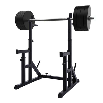 Elevate Home Workouts with a Heavy-Duty Barbell Stand | Adjustable Rack for Squats, Bench Press, Dips & More | Built-In Spotters for Strength Training Support