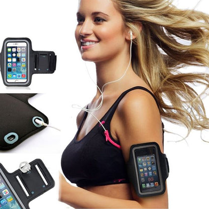 Hands-Free Phone Armband for Runners | Water-Resistant Sports Band with Reflective Design & Stretch Fit – Compatible with Phones up to 7.0”