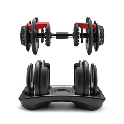 Compact Weight Set 40kg Adjustable Dumbbell | 17-in-1 Smart Dial System | Rubber-Coated Cast Iron | Quiet, Durable Gear for Strength Training at Home