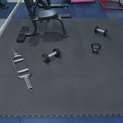 Transform Your Workout Space with Interlocking EVA Foam Mats | 10mm Thick Non-Slip Puzzle Tiles for Home & Gym | Durable Black Flooring for Exercise & Protection
