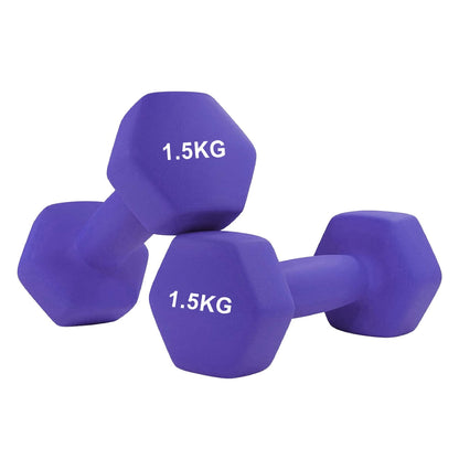 Neoprene Hex Dumbbells | Non-Slip Anti-Roll Weights for Home & Gym | Buy as Singles, Pairs or Full Sets | Ergonomic Grip & Smooth Coating | Ideal for Toning, Rehab & Strength Training