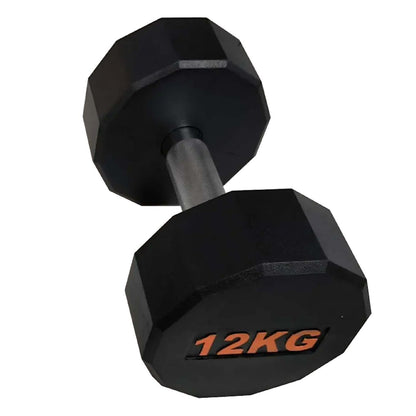 Heavy-Duty Round Hex Dumbbell | No-Roll Stability for Safer Workouts | Ergonomic Grip for Controlled Lifts | Perfect for Home & Gym Strength Training | Solid Cast Construction
