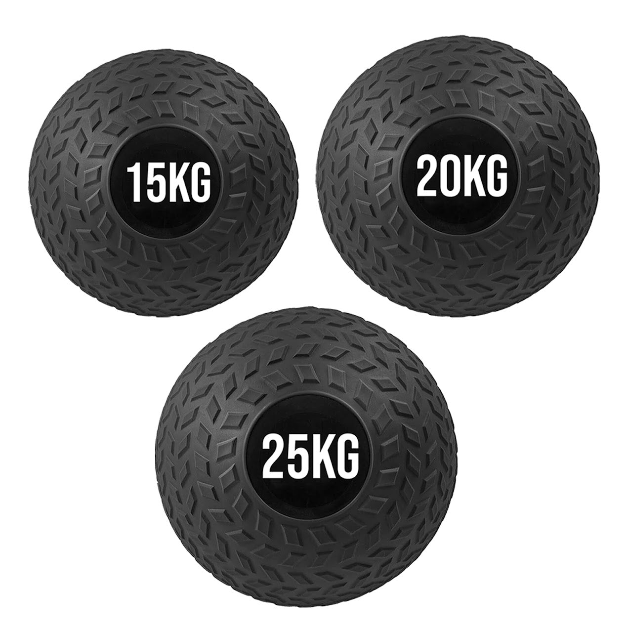 Heavy-Duty No-Bounce Slam Balls with Tread Grip | Impact-Resistant Rubber Weight Balls for Core, Strength & Power Training | Choose Single or Set – 3KG to 25KG Options Available