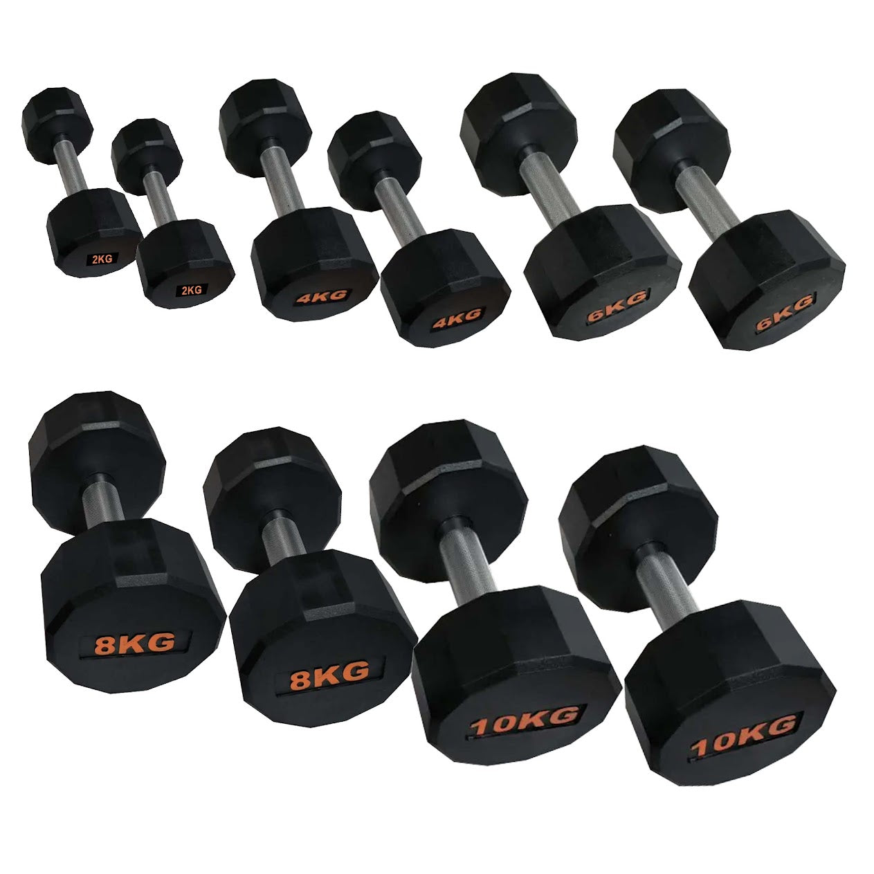 Heavy-Duty Round Hex Dumbbell | No-Roll Stability for Safer Workouts | Ergonomic Grip for Controlled Lifts | Perfect for Home & Gym Strength Training | Solid Cast Construction