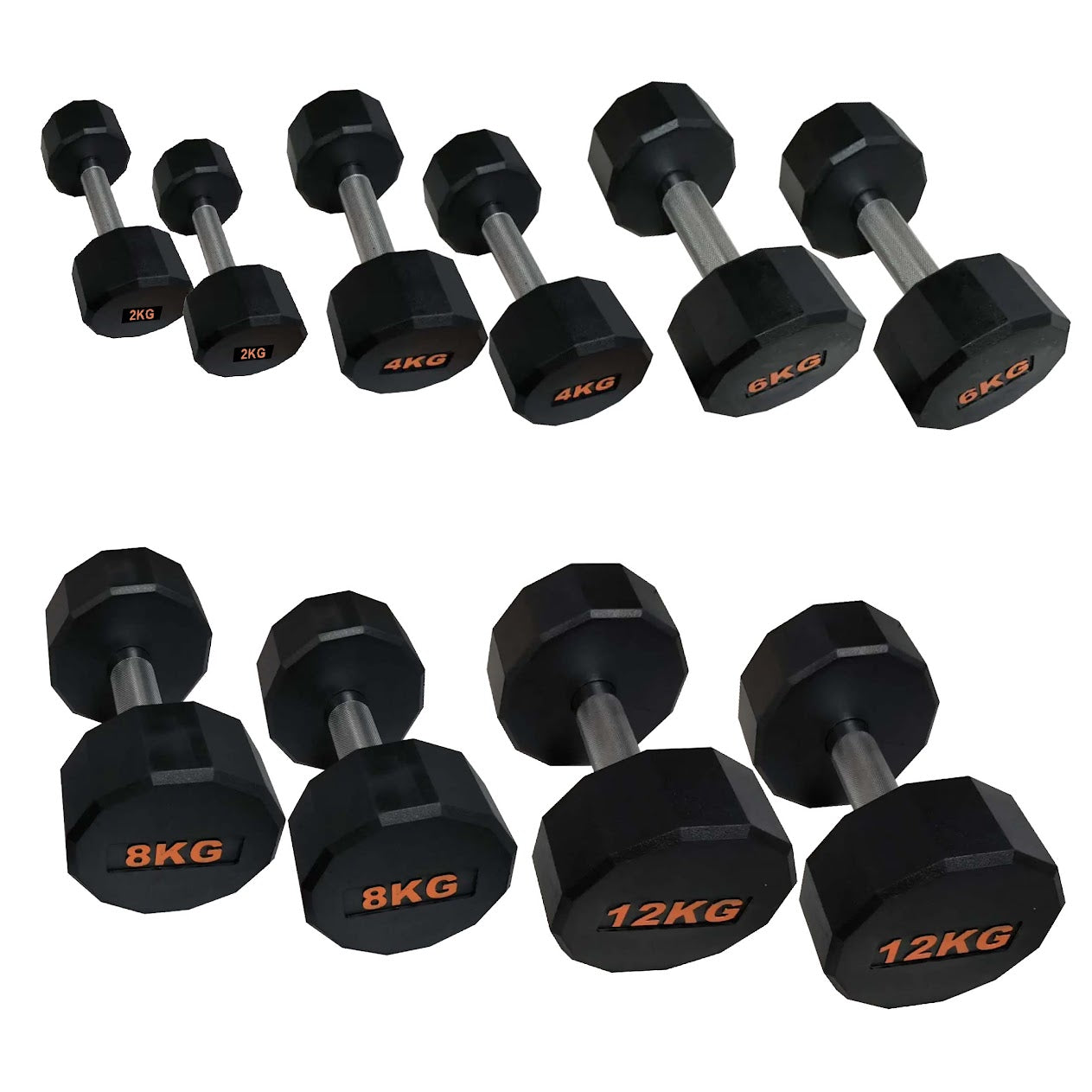 Heavy-Duty Round Hex Dumbbell | No-Roll Stability for Safer Workouts | Ergonomic Grip for Controlled Lifts | Perfect for Home & Gym Strength Training | Solid Cast Construction