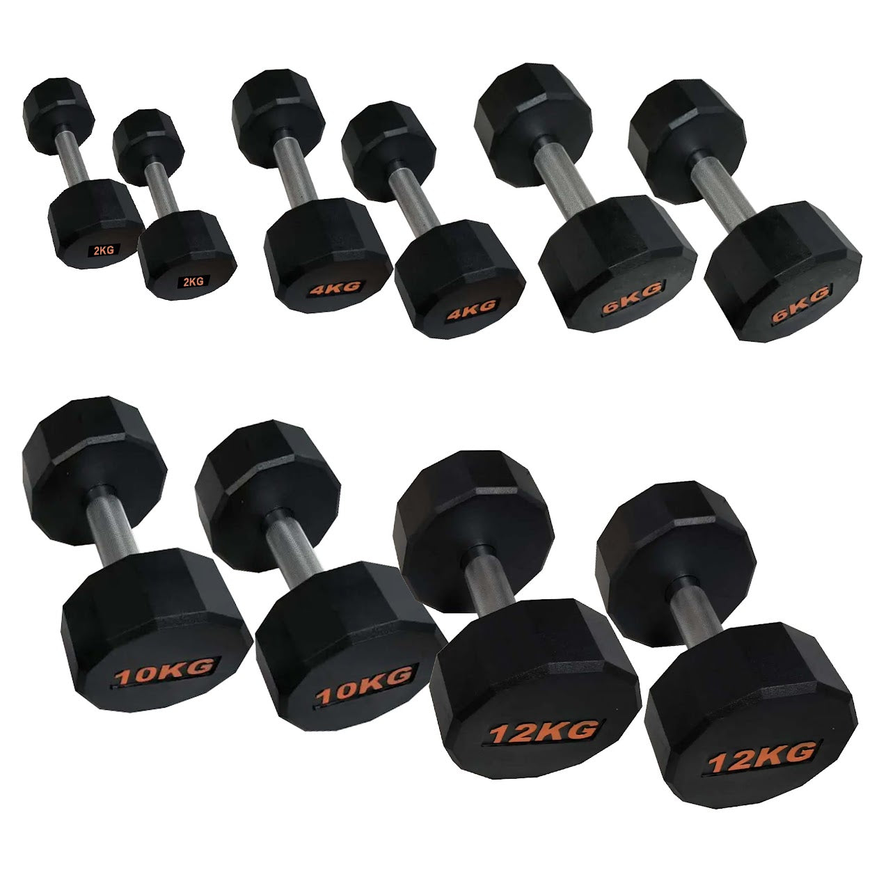 Heavy-Duty Round Hex Dumbbell | No-Roll Stability for Safer Workouts | Ergonomic Grip for Controlled Lifts | Perfect for Home & Gym Strength Training | Solid Cast Construction