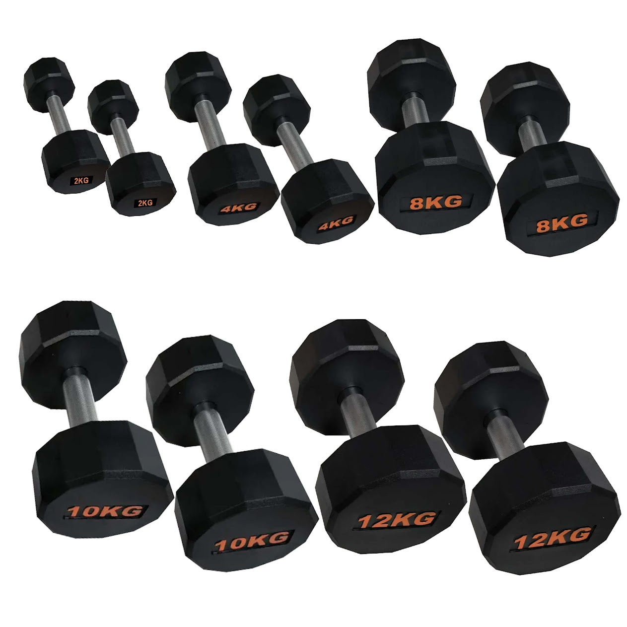 Heavy-Duty Round Hex Dumbbell | No-Roll Stability for Safer Workouts | Ergonomic Grip for Controlled Lifts | Perfect for Home & Gym Strength Training | Solid Cast Construction
