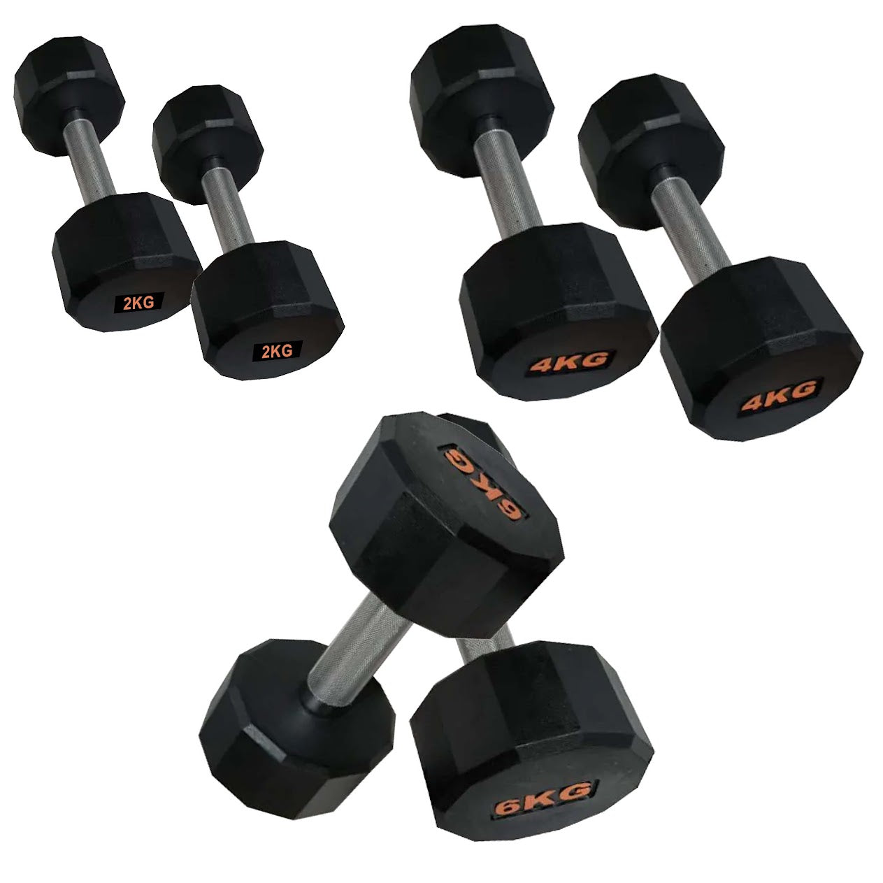 Heavy-Duty Round Hex Dumbbell | No-Roll Stability for Safer Workouts | Ergonomic Grip for Controlled Lifts | Perfect for Home & Gym Strength Training | Solid Cast Construction
