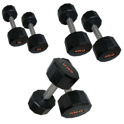 Heavy-Duty Round Hex Dumbbell | No-Roll Stability for Safer Workouts | Ergonomic Grip for Controlled Lifts | Perfect for Home & Gym Strength Training | Solid Cast Construction