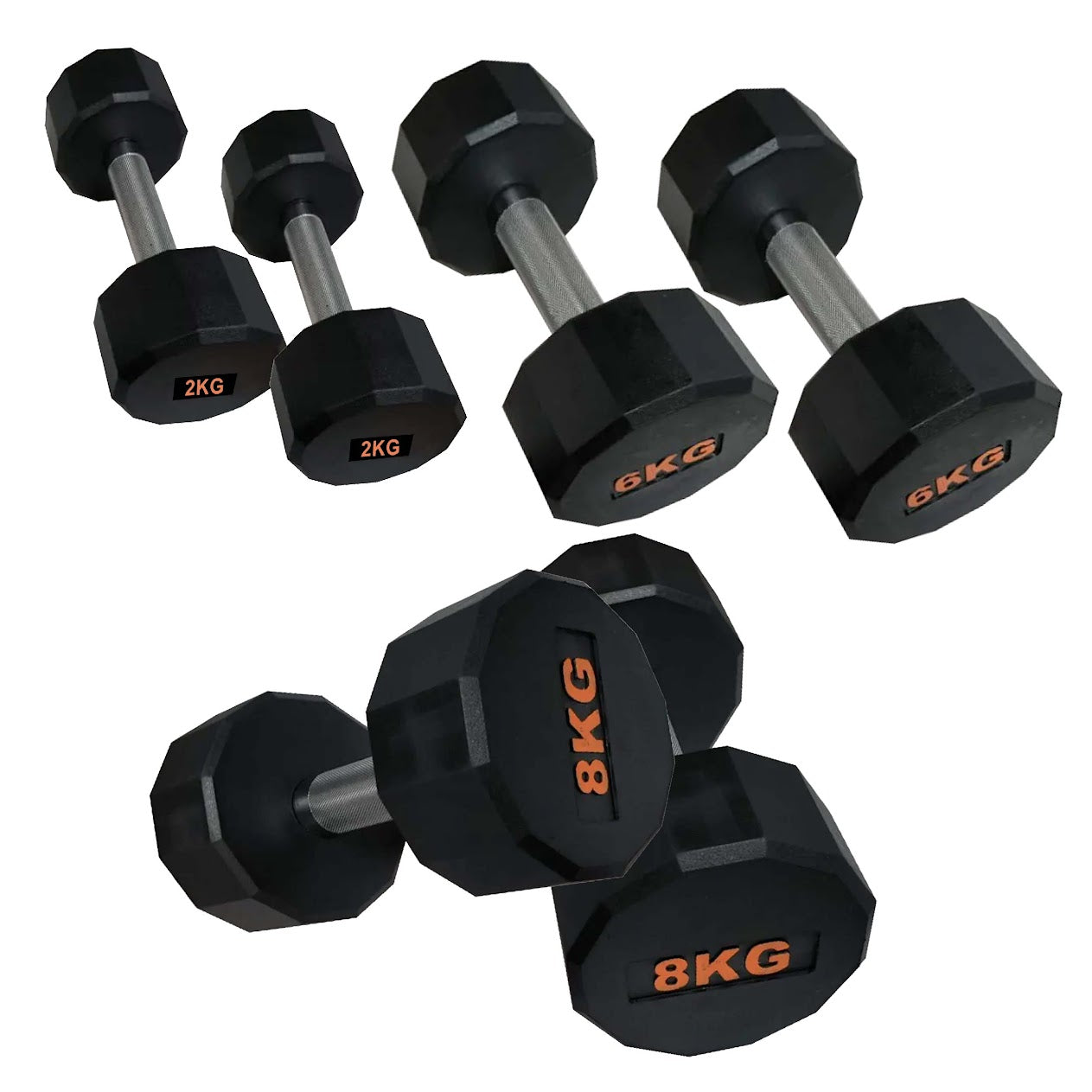 Heavy-Duty Round Hex Dumbbell | No-Roll Stability for Safer Workouts | Ergonomic Grip for Controlled Lifts | Perfect for Home & Gym Strength Training | Solid Cast Construction