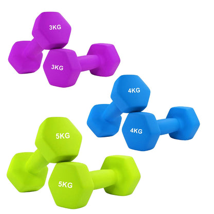Neoprene Hex Dumbbells | Non-Slip Anti-Roll Weights for Home & Gym | Buy as Singles, Pairs or Full Sets | Ergonomic Grip & Smooth Coating | Ideal for Toning, Rehab & Strength Training