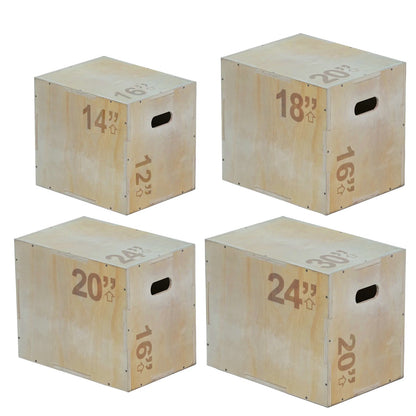Train Smarter with This 3-in-1 Wooden Plyo Box | Versatile Jump, Strength & Agility Platform for Home Gym or CrossFit | Multi-Height Step for Explosive Conditioning Workouts