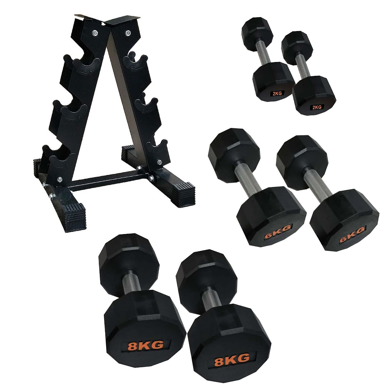 Heavy-Duty Round Hex Dumbbell | No-Roll Stability for Safer Workouts | Ergonomic Grip for Controlled Lifts | Perfect for Home & Gym Strength Training | Solid Cast Construction