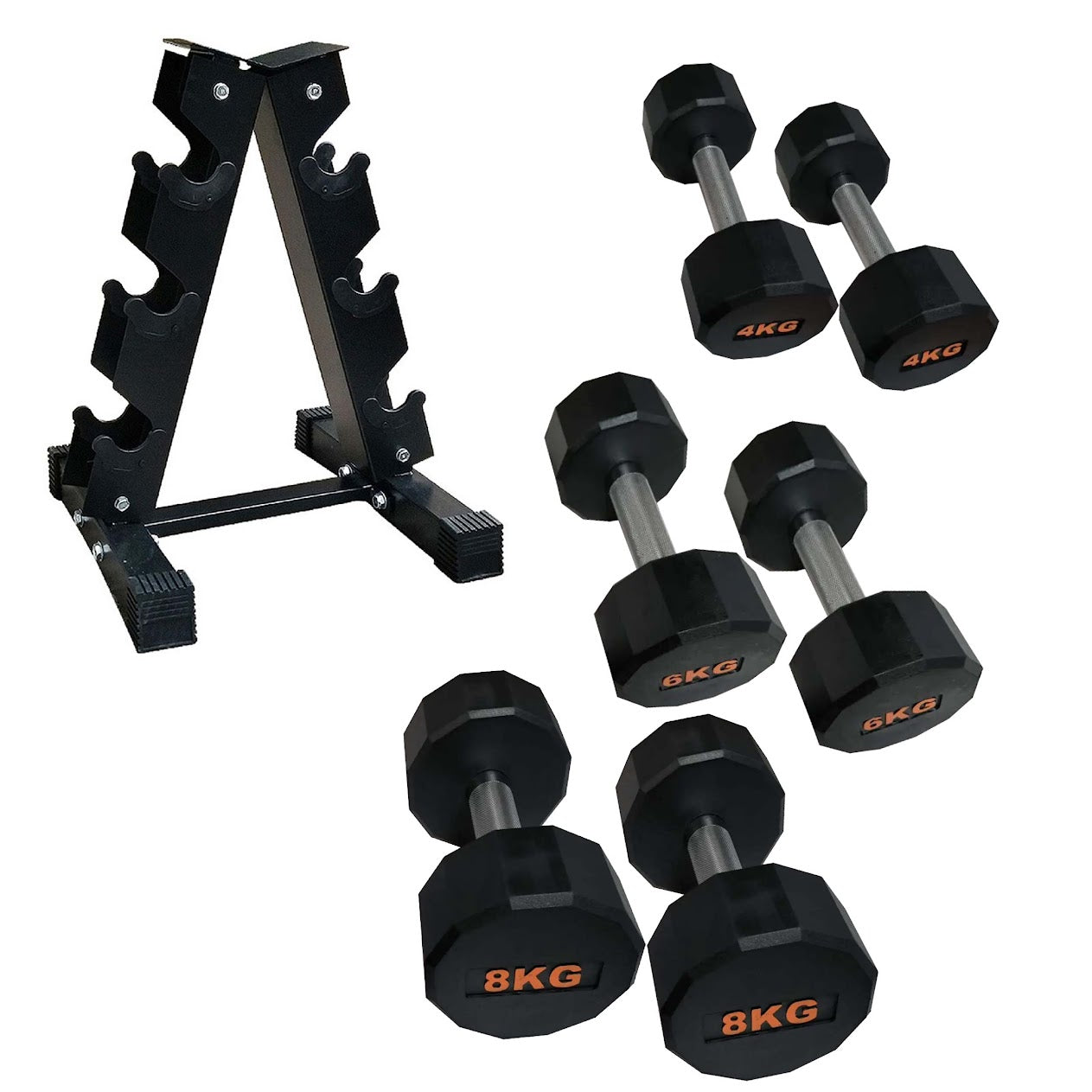 Heavy-Duty Round Hex Dumbbell | No-Roll Stability for Safer Workouts | Ergonomic Grip for Controlled Lifts | Perfect for Home & Gym Strength Training | Solid Cast Construction