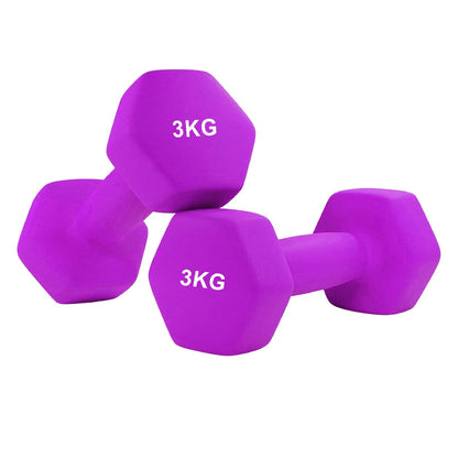 Neoprene Hex Dumbbells | Non-Slip Anti-Roll Weights for Home & Gym | Buy as Singles, Pairs or Full Sets | Ergonomic Grip & Smooth Coating | Ideal for Toning, Rehab & Strength Training