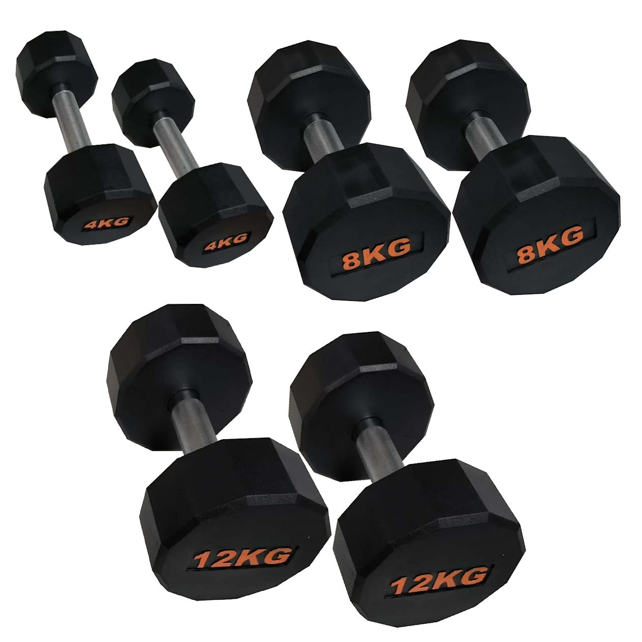 Heavy-Duty Round Hex Dumbbell | No-Roll Stability for Safer Workouts | Ergonomic Grip for Controlled Lifts | Perfect for Home & Gym Strength Training | Solid Cast Construction