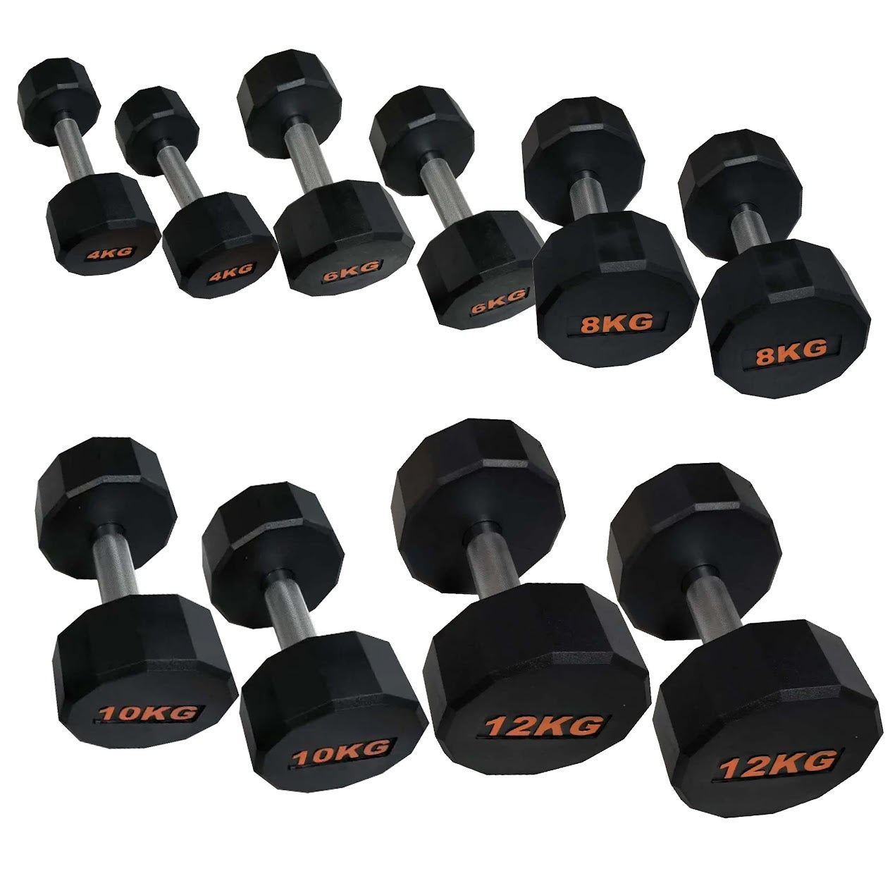 Heavy-Duty Round Hex Dumbbell | No-Roll Stability for Safer Workouts | Ergonomic Grip for Controlled Lifts | Perfect for Home & Gym Strength Training | Solid Cast Construction