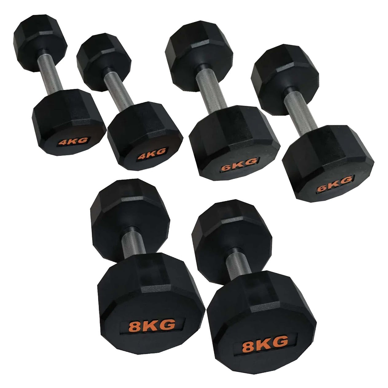 Heavy-Duty Round Hex Dumbbell | No-Roll Stability for Safer Workouts | Ergonomic Grip for Controlled Lifts | Perfect for Home & Gym Strength Training | Solid Cast Construction