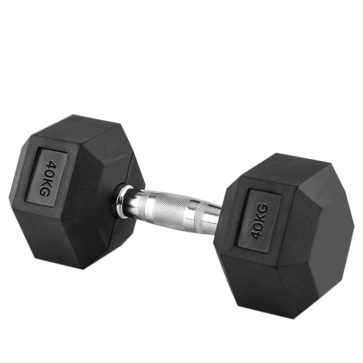 Hex Dumbbells 2.5kg–60kg Sets or Pairs – Rubber-Coated Anti-Roll Weights with Rack or Without – Chrome Knurled Grip for Strength Training at Home Gym