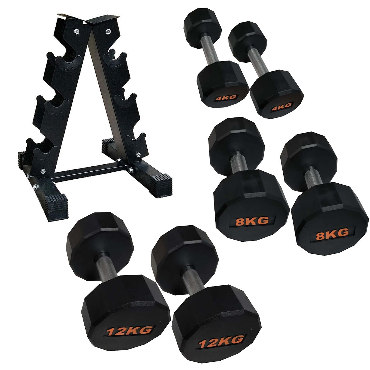 Heavy-Duty Round Hex Dumbbell | No-Roll Stability for Safer Workouts | Ergonomic Grip for Controlled Lifts | Perfect for Home & Gym Strength Training | Solid Cast Construction