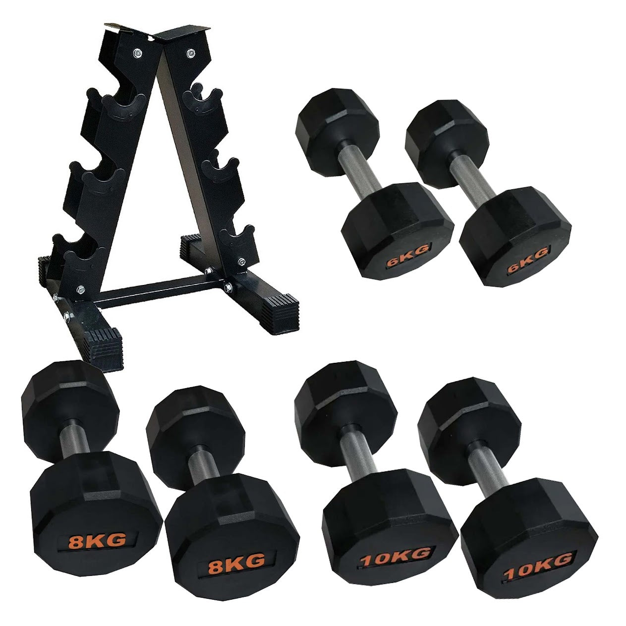 Heavy-Duty Round Hex Dumbbell | No-Roll Stability for Safer Workouts | Ergonomic Grip for Controlled Lifts | Perfect for Home & Gym Strength Training | Solid Cast Construction
