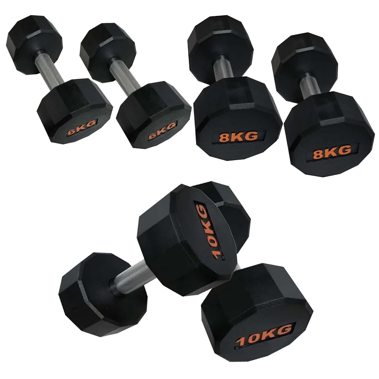 Heavy-Duty Round Hex Dumbbell | No-Roll Stability for Safer Workouts | Ergonomic Grip for Controlled Lifts | Perfect for Home & Gym Strength Training | Solid Cast Construction