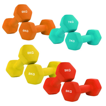 Neoprene Hex Dumbbells | Non-Slip Anti-Roll Weights for Home & Gym | Buy as Singles, Pairs or Full Sets | Ergonomic Grip & Smooth Coating | Ideal for Toning, Rehab & Strength Training