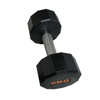 Heavy-Duty Round Hex Dumbbell | No-Roll Stability for Safer Workouts | Ergonomic Grip for Controlled Lifts | Perfect for Home & Gym Strength Training | Solid Cast Construction