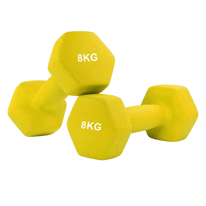 Neoprene Hex Dumbbells | Non-Slip Anti-Roll Weights for Home & Gym | Buy as Singles, Pairs or Full Sets | Ergonomic Grip & Smooth Coating | Ideal for Toning, Rehab & Strength Training