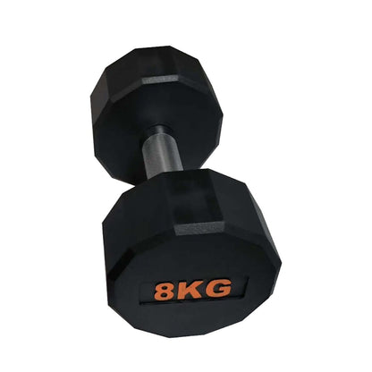 Heavy-Duty Round Hex Dumbbell | No-Roll Stability for Safer Workouts | Ergonomic Grip for Controlled Lifts | Perfect for Home & Gym Strength Training | Solid Cast Construction