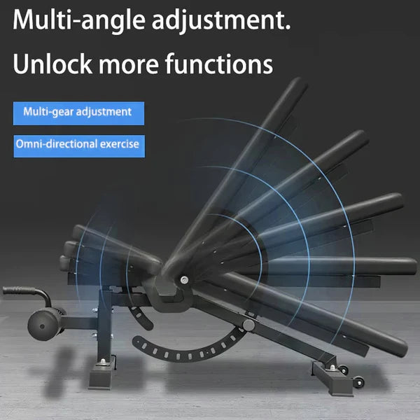Ultimate Folding Gym Bench – Heavy-Duty Adjustable Design with 9 Angles | 450kg Support | Space-Saving, Cushioned Build for Complete Strength Training
