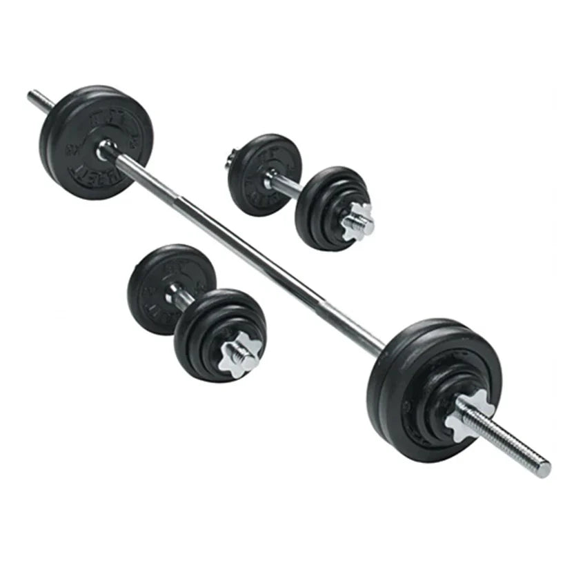 Premium 65kg Iron Weightlifting Kit | Convertible Dumbbell & Barbell Set with Anti-Slip Handles | Space-Saving Strength Gear for Full-Body Workouts at Home for Men and Women