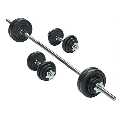 Premium 65kg Iron Weightlifting Kit | Convertible Dumbbell & Barbell Set with Anti-Slip Handles | Space-Saving Strength Gear for Full-Body Workouts at Home for Men and Women