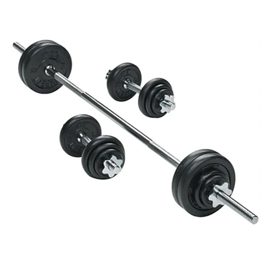 Premium 65kg Iron Weightlifting Kit | Convertible Dumbbell & Barbell Set with Anti-Slip Handles | Space-Saving Strength Gear for Full-Body Workouts at Home for Men and Women