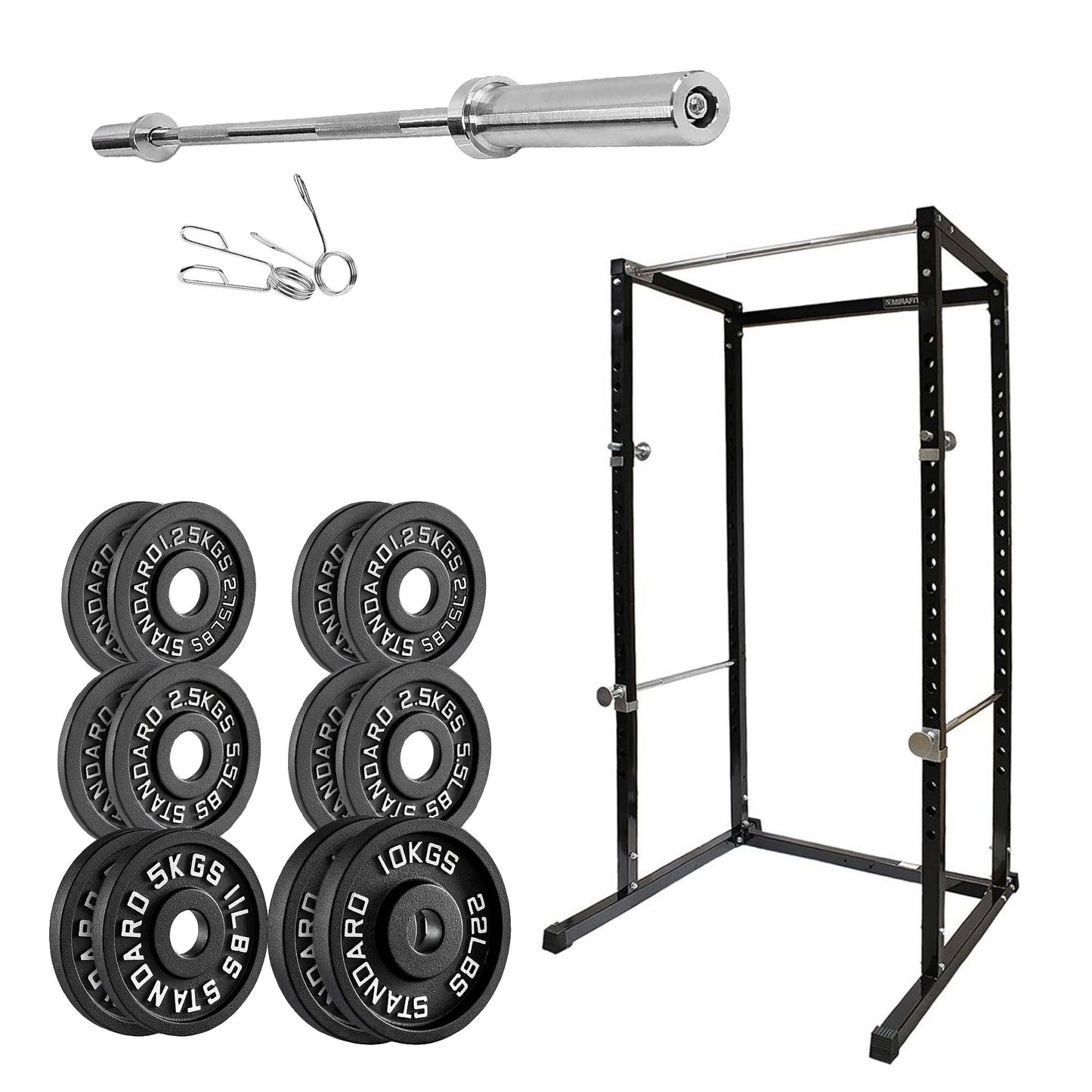 Full-Body Training Power Cage with Pull-Up Bar | Reinforced G100 Squat Rack for Strength Workouts | Adjustable Home Gym Rack for Weightlifting & Conditioning