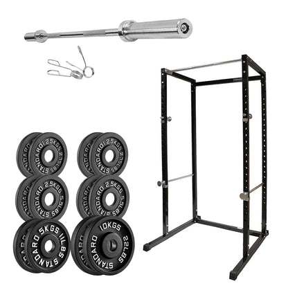Full-Body Training Power Cage with Pull-Up Bar | Reinforced G100 Squat Rack for Strength Workouts | Adjustable Home Gym Rack for Weightlifting & Conditioning