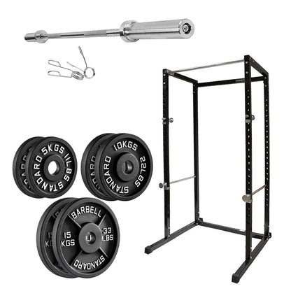 Full-Body Training Power Cage with Pull-Up Bar | Reinforced G100 Squat Rack for Strength Workouts | Adjustable Home Gym Rack for Weightlifting & Conditioning