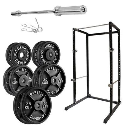Full-Body Training Power Cage with Pull-Up Bar | Reinforced G100 Squat Rack for Strength Workouts | Adjustable Home Gym Rack for Weightlifting & Conditioning