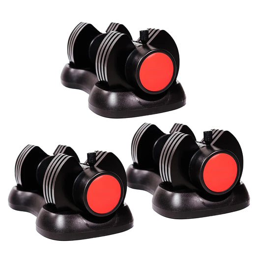 Pair of 12.5kg Dynamic Adjustable Dumbbells – 5-in-1 Weight Options | 2.5kg–12.5kg with Fast-Lock Mechanism | Space-Saving Strength Kit for Total Body Training at Home or Gym Setup