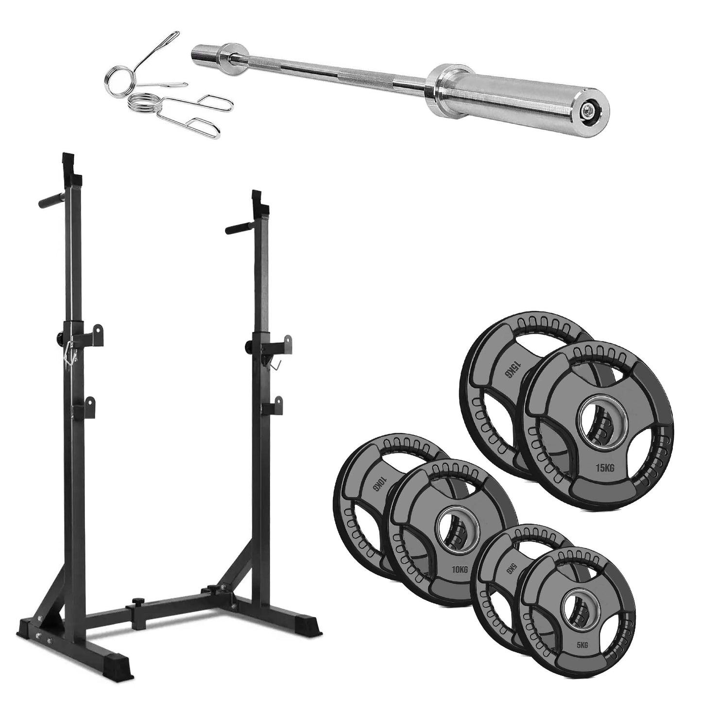 Build Serious Strength with Adjustable Barbell Rack | Half Squat Rack Featuring Dip Station, Safety Spotters & 200KG Capacity – Perfect for Power & Home Training