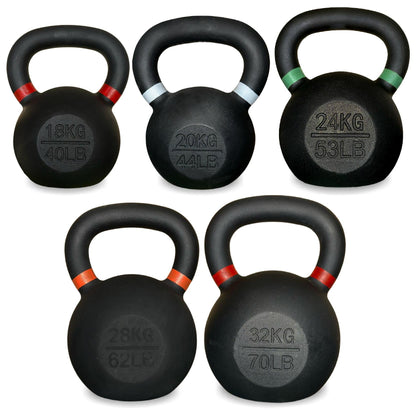 Heavy-Duty Cast Iron Kettlebell Set | All-in-One Strength Training Tool for Power, Endurance & Mobility | Rugged, Long-Lasting Design for Full-Body Home & Gym Workouts