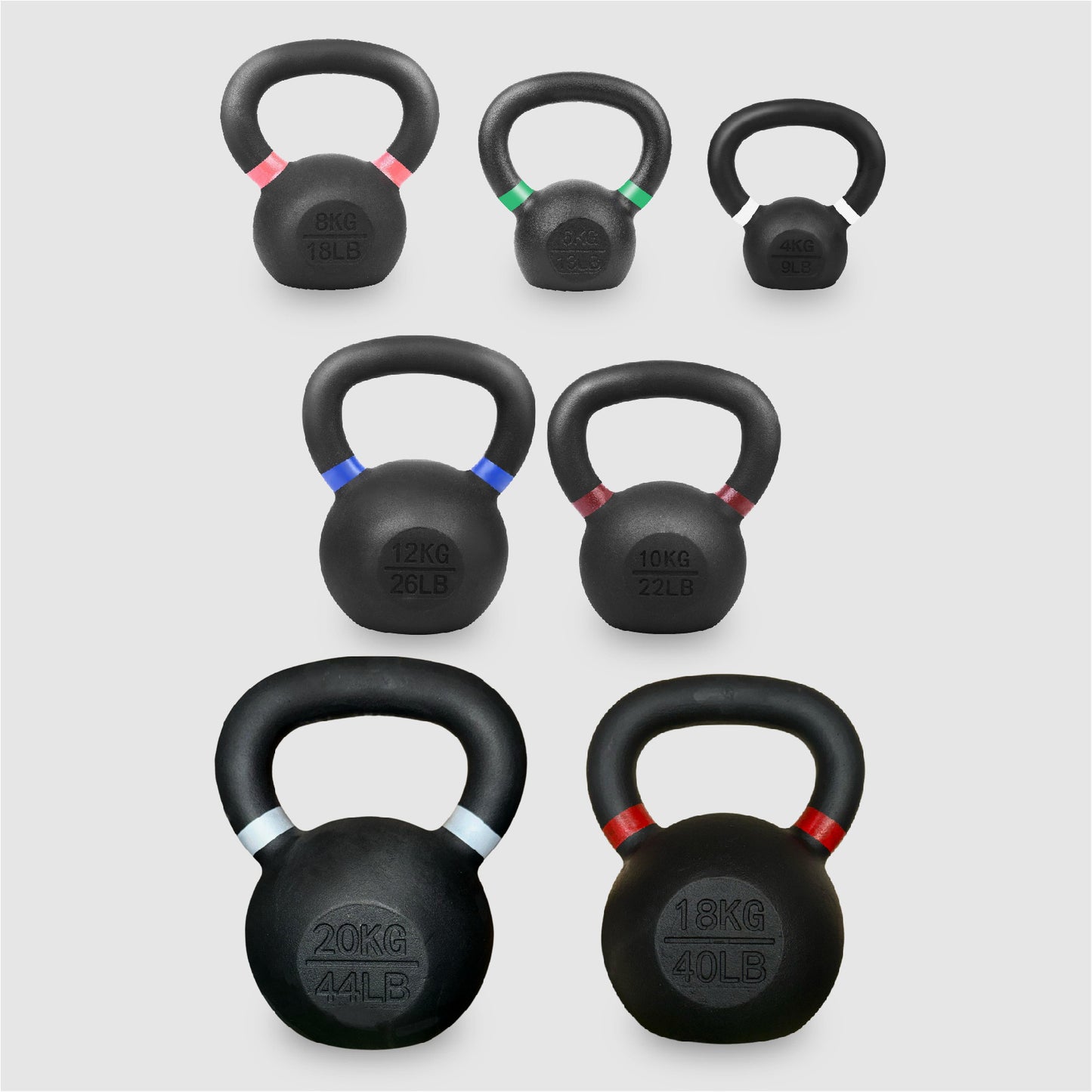 Heavy-Duty Cast Iron Kettlebell Set | All-in-One Strength Training Tool for Power, Endurance & Mobility | Rugged, Long-Lasting Design for Full-Body Home & Gym Workouts