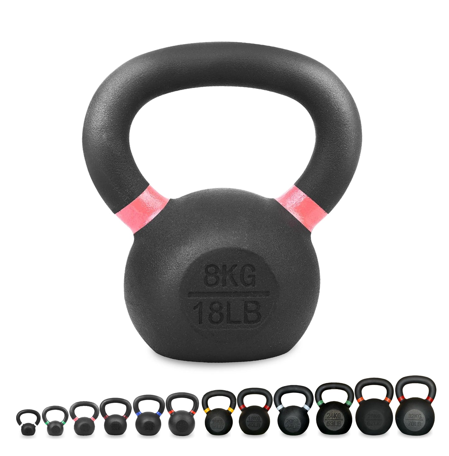 Heavy-Duty Cast Iron Kettlebell Set | All-in-One Strength Training Tool for Power, Endurance & Mobility | Rugged, Long-Lasting Design for Full-Body Home & Gym Workouts